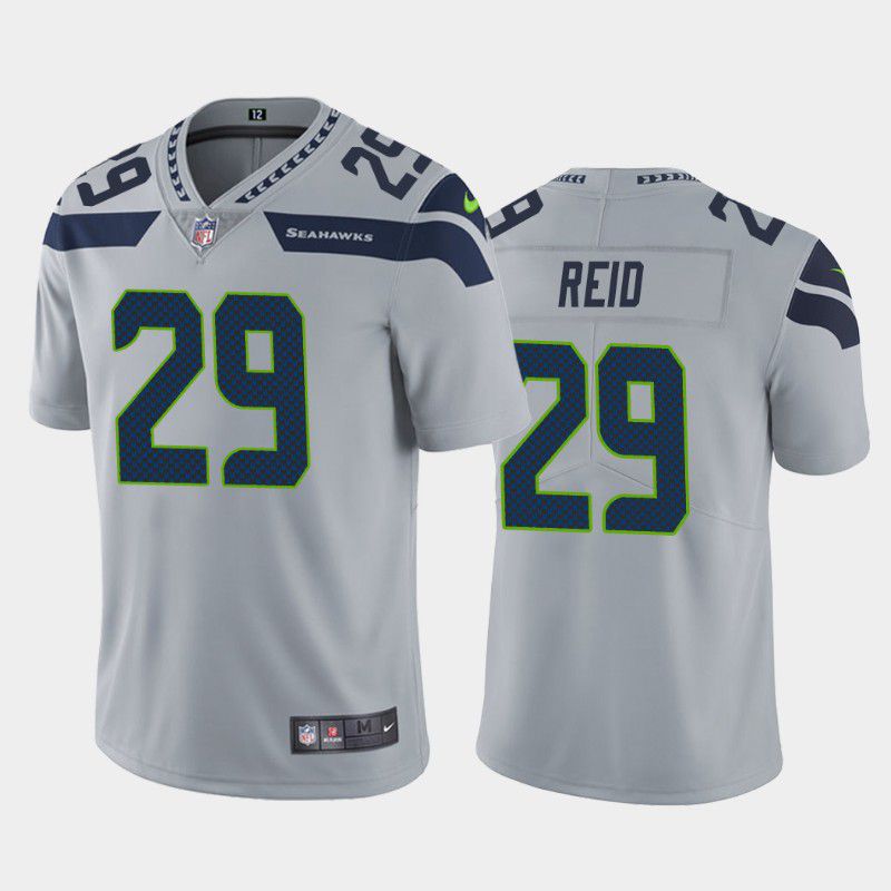 Men Seattle Seahawks 29 John Reid Nike Grey Vapor Limited NFL Jersey
